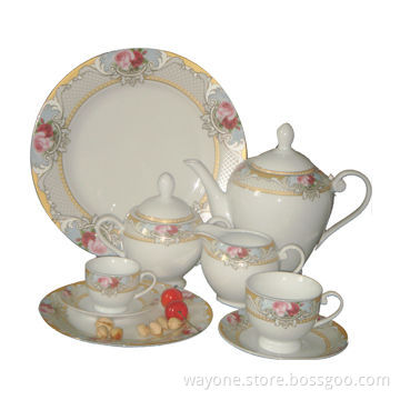 22/24-piece Tea Set, Elegant and Unique Design